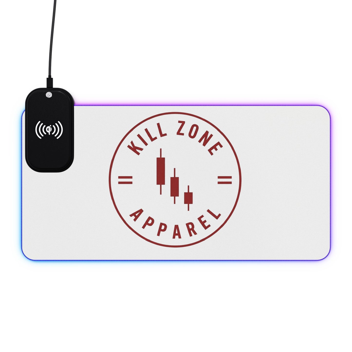 KZA LED Wireless Charging Gaming Mouse Pad — "Kill Zone Apparel" Logo